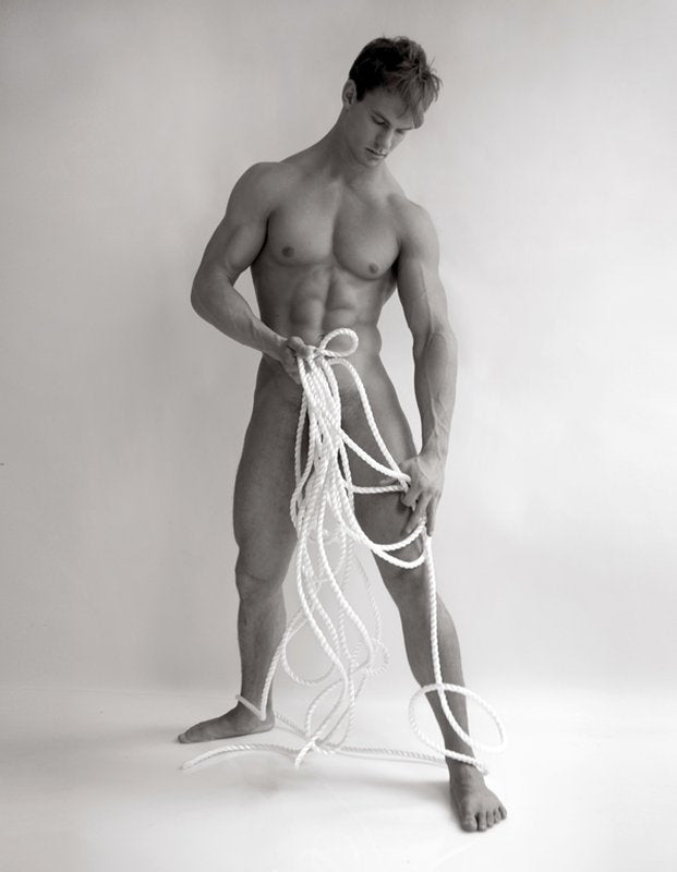 MAN WITH ROPE, 11x14, NUDE Inkjet Print Glossy