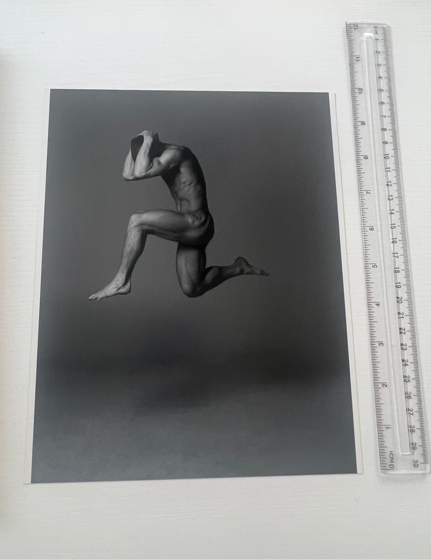 JUMPING MAN, 8X10 inches, B&W, NUDE